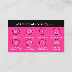 Neon Roze Microblading Genezing Nazorg Visitekaartje