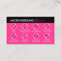Neon Roze Microneedling Nazorg Poster Instructie