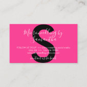 Neon Roze Microneedling Nazorg Poster Instructie Visitekaartje (Voorkant)