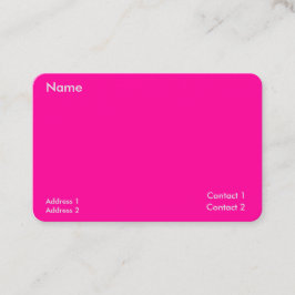 neon roze -minimalistisch visitekaartje