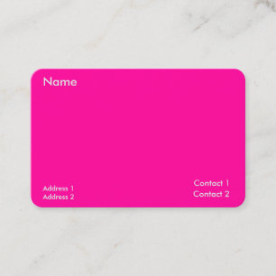 neon roze -minimalistisch visitekaartje