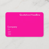 neon roze -minimalistisch visitekaartje (Achterkant)