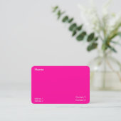 neon roze -minimalistisch visitekaartje (Staand voorkant)