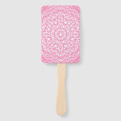 Neon Roze Moderne Rectangle Fans – Handwaaier (Voorkant)