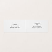 Neon roze monogram logo gevouwen visitekaartje dru (Binnenkant ongevouwen)