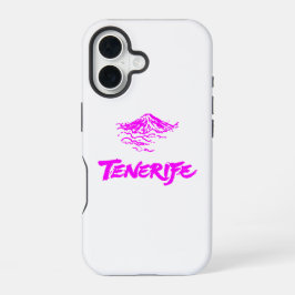 Neon Roze Mount Teide Tenerife Vulkaan iPhone 16 Hoesje