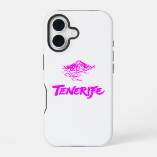 Neon Roze Mount Teide Tenerife Vulkaan iPhone 16 Hoesje