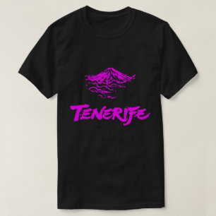 Neon Roze Mount Teide Tenerife Vuurspuwende berg T-shirt