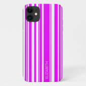 Neon roze onregelmatige strepen Case-Mate iPhone case (Achterkant)