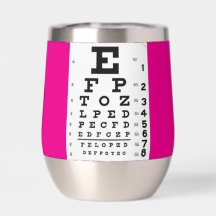Neon Roze Oog Grafiek thermische wijn tumbler