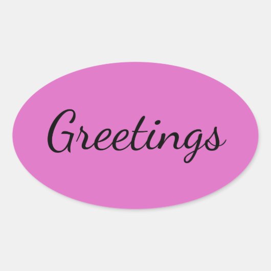 Neon Roze Ovale Sticker (Voorkant)