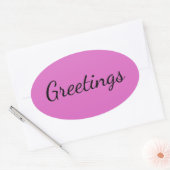 Neon Roze Ovale Sticker (Envelop)