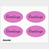 Neon Roze Ovale Sticker (Vel)