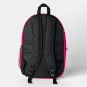 Neon Roze & Paarse Accent Rugzak – (Achterkant)