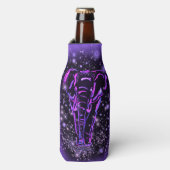 Neon Roze Paarse Elephant Bottle Cooler (Fles Voorkant)