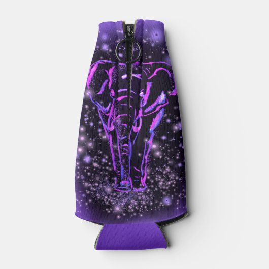 Neon Roze Paarse Elephant Bottle Cooler (Achterkant)