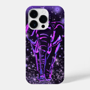 Neon Roze Paarse Olifant iPhone Case 14 Plus Hoesje
