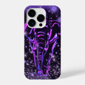 Neon Roze Paarse Olifant iPhone Case iPhone Hoesje (Achterkant)