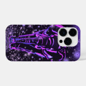 Neon Roze Paarse Olifant iPhone Case iPhone Hoesje (Achterkant horizontaal)