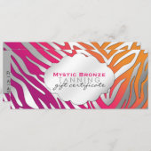 Neon Roze & Paarse Zebraprint Cadeaubonnen (Voorkant / Achterkant)