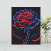 Neon Roze Papierblad (Staand voorkant)