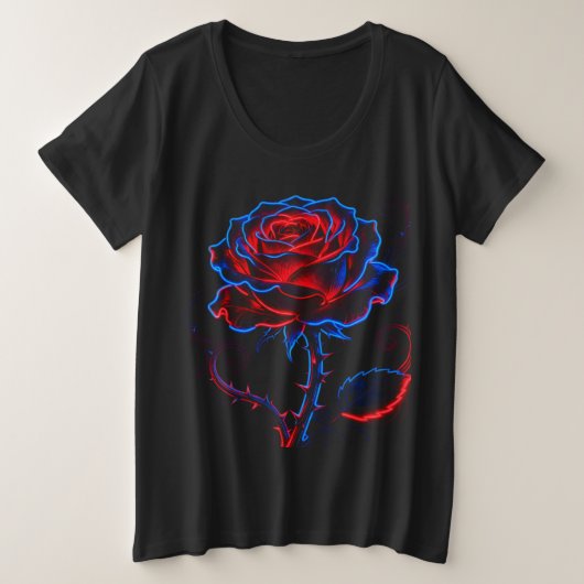 Neon Roze Plus Size T-shirt (Design voorkant)