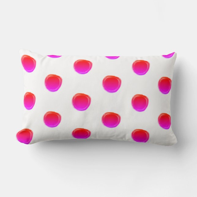 Neon roze polkadot kussen (Voorkant)