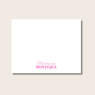 Neon Roze Professionele Moderne Aangepaste Naam Kl Notitiekaartje