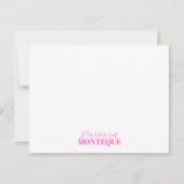 Neon Roze Professionele Moderne Aangepaste Naam Kl Notitiekaartje (Voorkant)