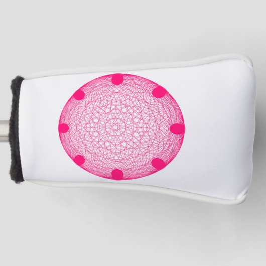 Neon Roze Putter Headcover – Aanpasbaar (Voorkant)