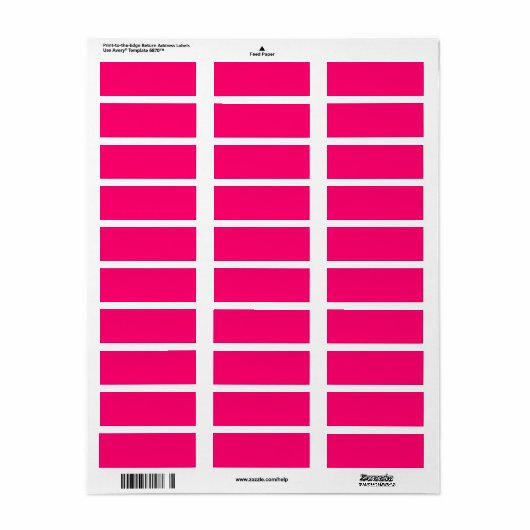Neon Roze Retour Adreslabels – Aangepast & Bulk Etiket (Full Sheet)