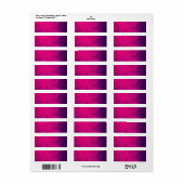 Neon Roze Rook Adres Label – Aanpassen (Full Sheet)
