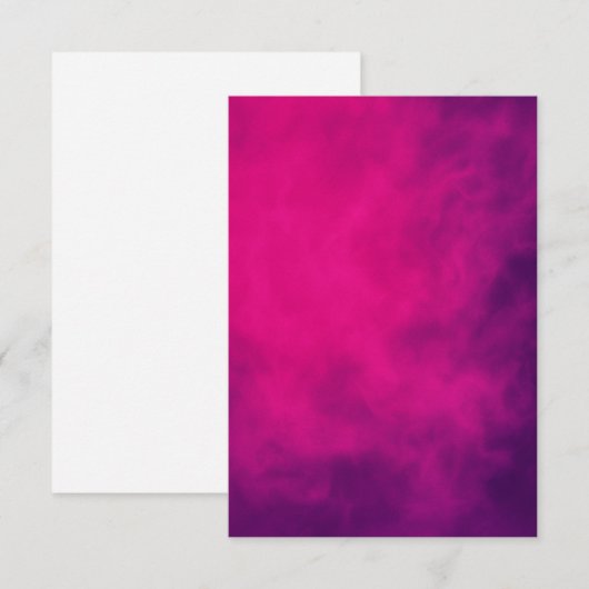 Neon Roze Rook Bedankkaart – Aanpasbaar (Voorkant / Achterkant)