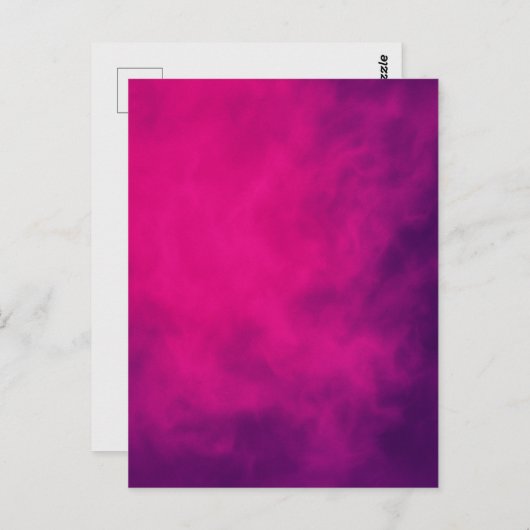 Neon Roze Rook Briefkaart -  (Voorkant / Achterkant)