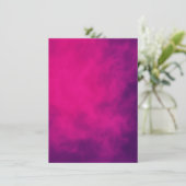 Neon Roze Rook Evenement Uitnodiging – Aanpasbaar (Staand voorkant)