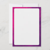 Neon Roze Rook Evenement Uitnodiging – Aanpasbaar (Achterkant)