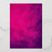 Neon Roze Rook Folie Uitnodiging – Aanpasbaar (Voorkant)