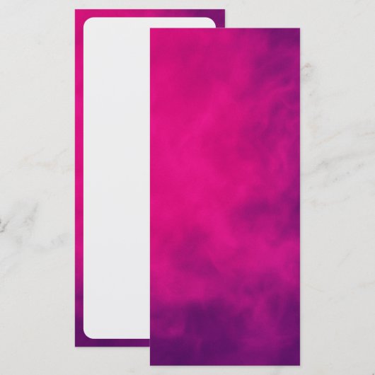 Neon Roze Rook Plat Menukaart – Aanpasbaar (Voorkant / Achterkant)