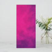 Neon Roze Rook Plat Menukaart – Aanpasbaar (Staand voorkant)
