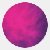 Neon Roze Rook Rond Sticker – Aanpasbaar (Voorkant)