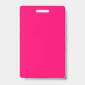 Neon Roze Rook Vertical Badge – Aanpasbaar (Achterkant)