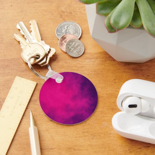 Neon Roze Rookgradiënt Sleutelhanger - (Bureau)