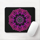 Neon roze ruimteventilator muismat (Met muis)