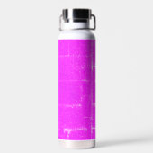 Neon Roze Ruis Textuur Waterfles (Achterkant)
