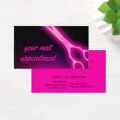 neon roze scissenkaart visitekaartje (Bureau)