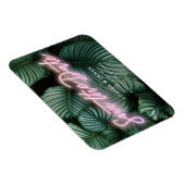 Neon roze Sign Modern Tropisch Save the Date Magneet (Rechterzijde)