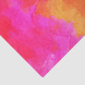 Neon Roze Sinaasappel Abstract Moderne Artsy Kleur Tissuepapier (Detail)