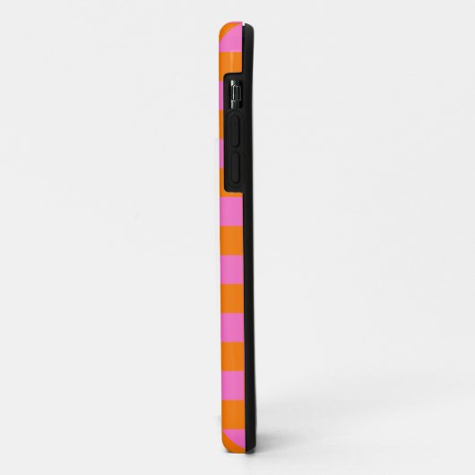 Neon Roze Sinaasappel Geruite Checkerboard  Case-Mate iPhone Case (Achterkant/links)