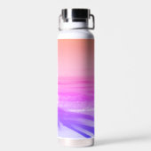 Neon Roze Sinaasappel Paarse Tropical Paradise Tre Waterfles (Achterkant)