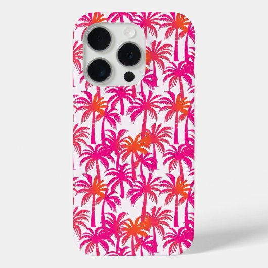 Neon Roze Sinaasappel Palmboom Ibiza Case-Mate iPhone Case (Achterkant)